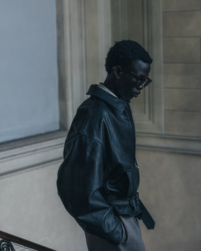 SOSHIOTSUKI / LEATHER BLOUSON BLACK