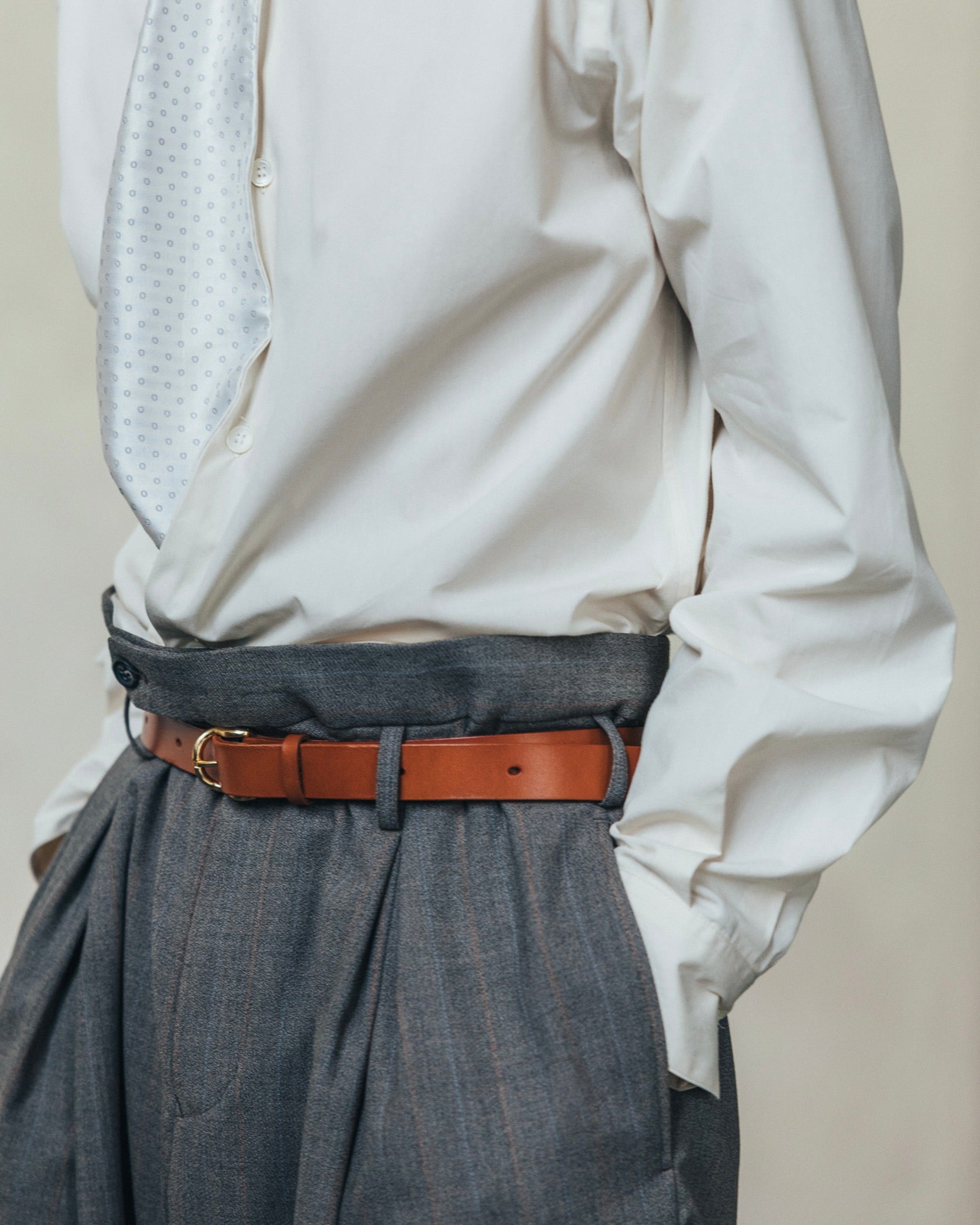<span style="color: #f50b0b;">Last One</span> SOSHIOTSUKI / DRAPE BUCKLE BELT BLACK