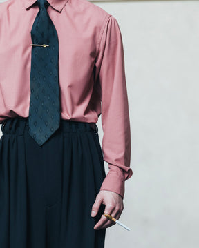 <span style="color: #f50b0b;">Last One</span> SOSHIOTSUKI / EIGHT TUCK HIGH WEST TROUSERS BLACK