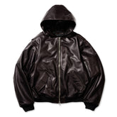 <span style="color: #f50b0b;">Last One</span> ROTOL / LEATHER BOMBER JACKET BLACK