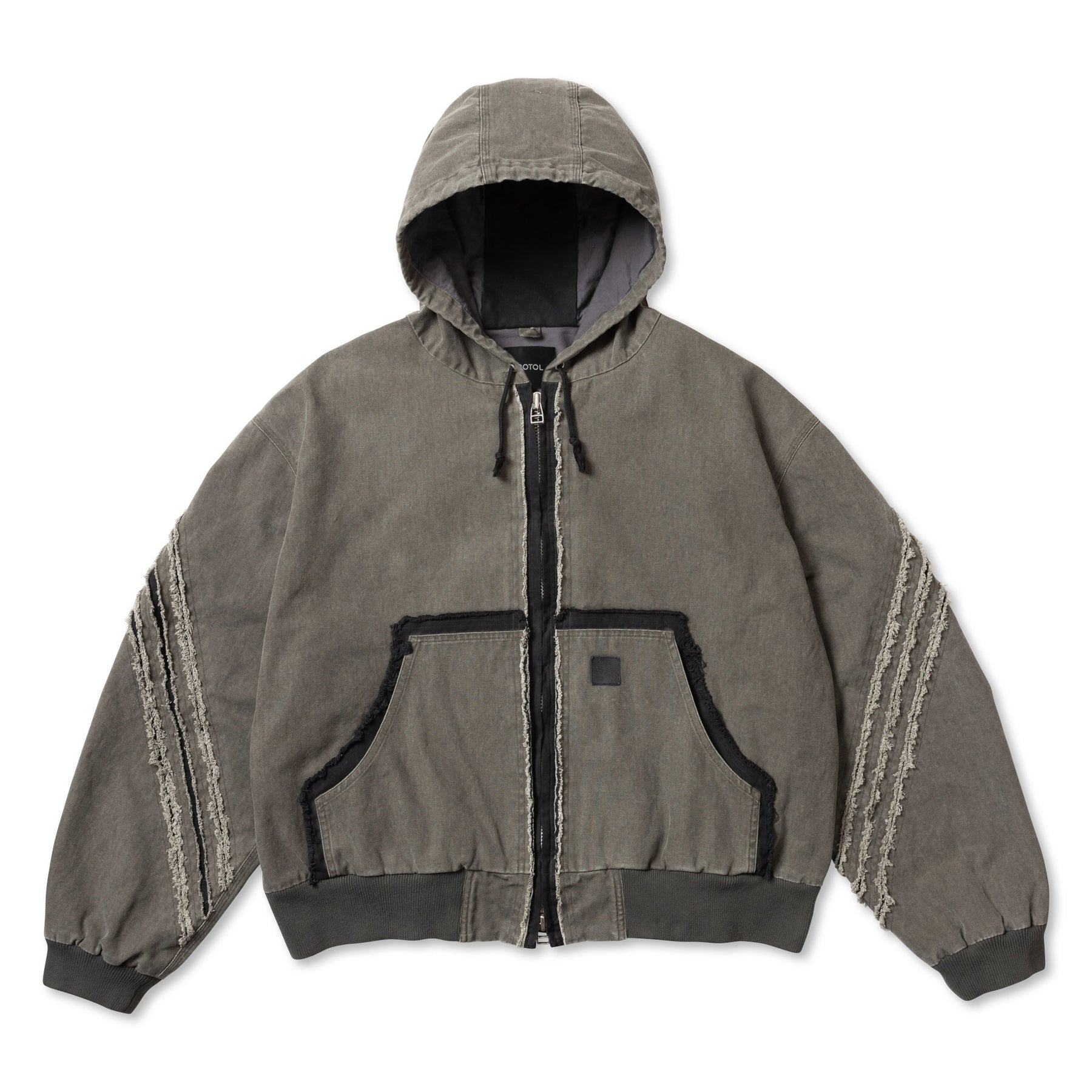 Last One ROTOL / SLASH CANVAS HOODIE JACKET CHARCOAL