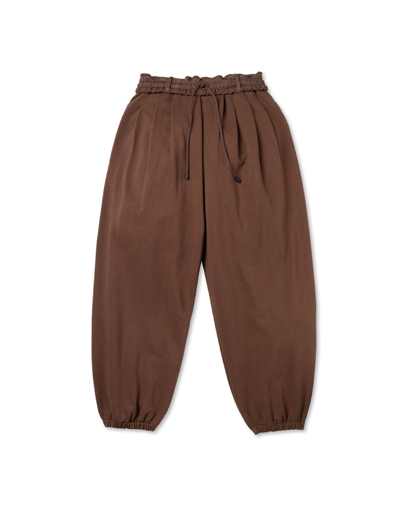 <span style="color: #f50b0b;">Last One</span> ROTOL / Solid Sweat Triple Tuck pants BROWN
