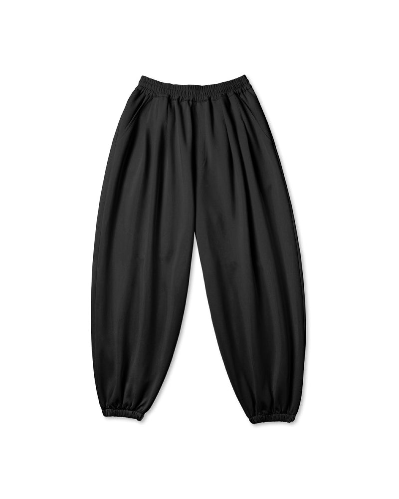 ROTOL / Smooth Jersey Triple Tuck pants BLACK