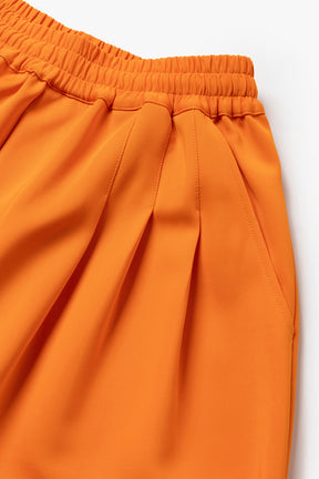 ROTOL / Smooth Jersey Triple Tuck pants ORANGE