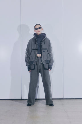 <span style="color: #f50b0b;">Last One</span> ROTOL / SLASH CANVAS HOODIE JACKET CHARCOAL