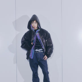 <span style="color: #f50b0b;">Last One</span> ROTOL / LEATHER BOMBER JACKET BLACK