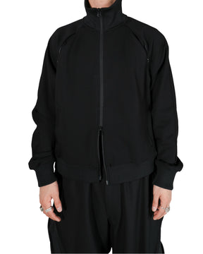<span style="color: #f50b0b;">Last One</span> ROTOL / Smooth Jersey Track Jacket BLACK
