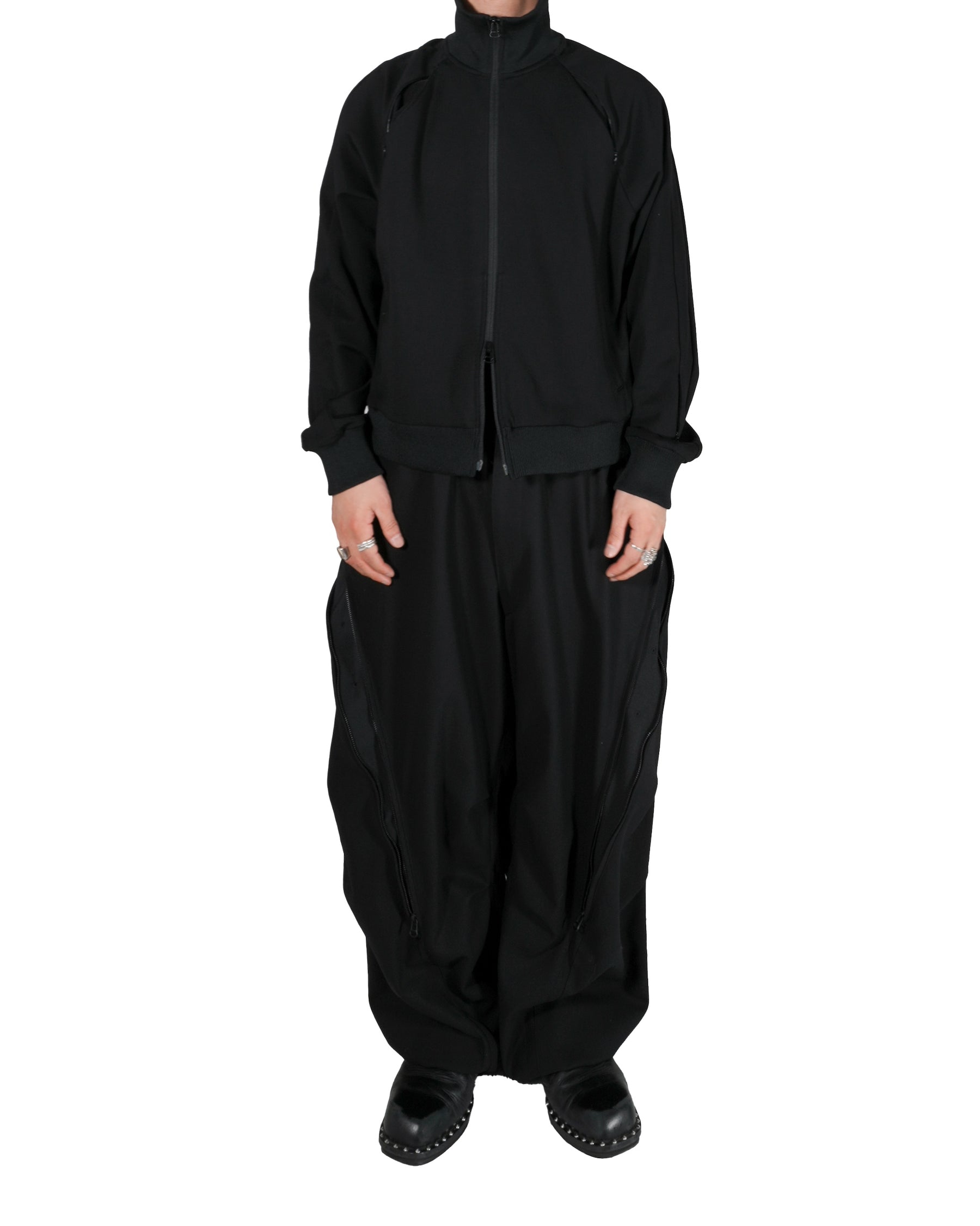 <span style="color: #f50b0b;">Last One</span> ROTOL / Smooth Jersey Track Jacket BLACK