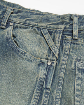 ROTOL / Triple Seams 6P Denim Shorts Damage INDIGO