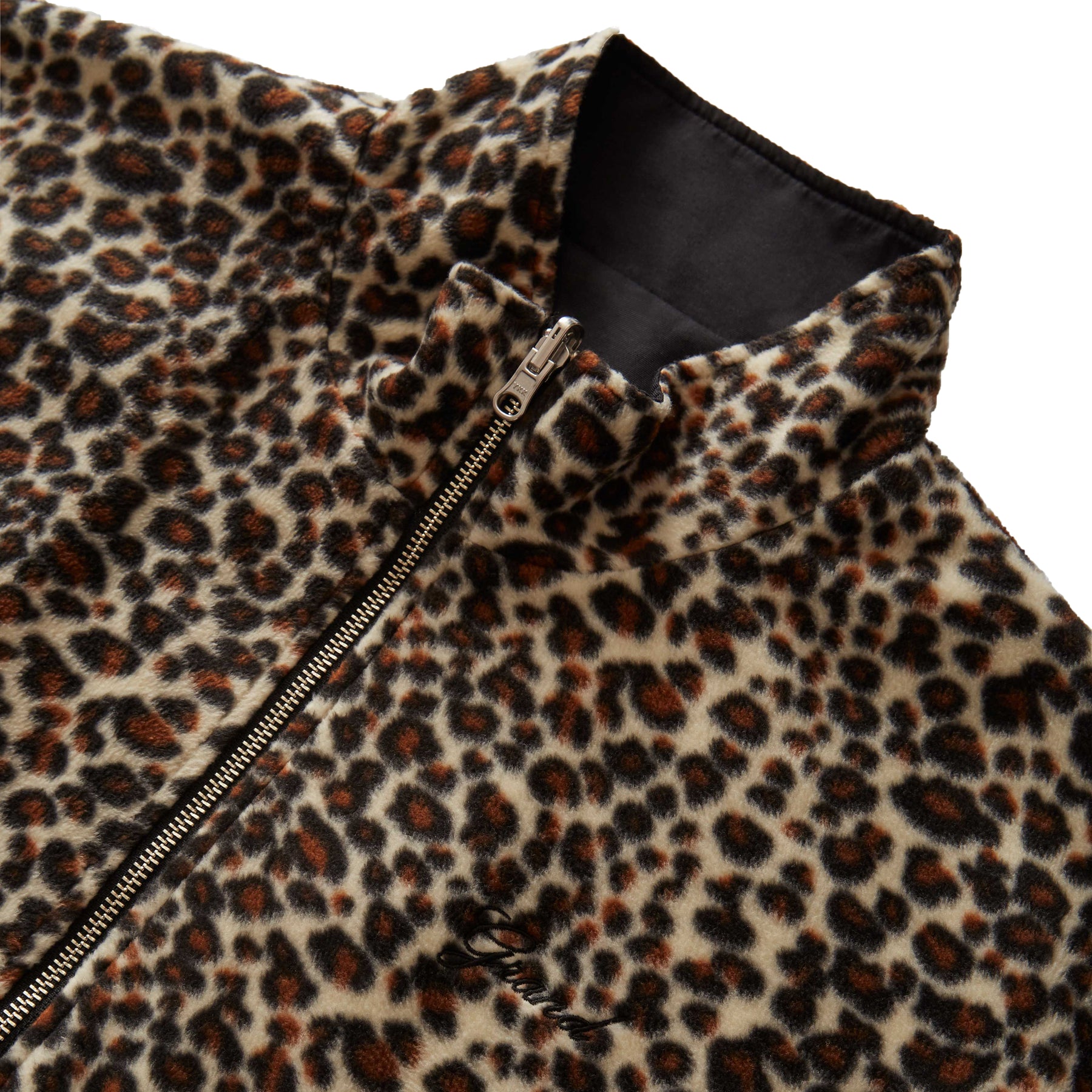 Grand Collection / REVERSIBLE FLEECE LEOPARD PRINT JACKET