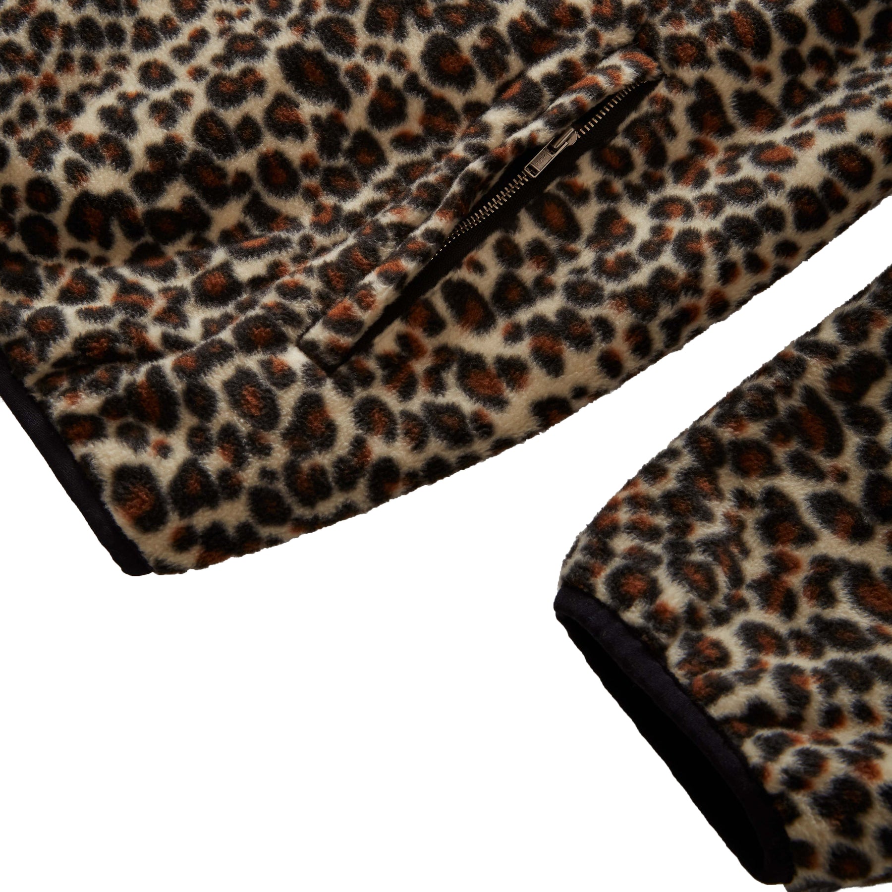 Grand Collection / REVERSIBLE FLEECE LEOPARD PRINT JACKET