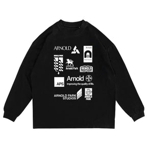 <span style="color: #f50b0b;">Last One</span> ARNOLD PARK STUDIOS / SCIENCE MULTI LOGO LS T BLACK