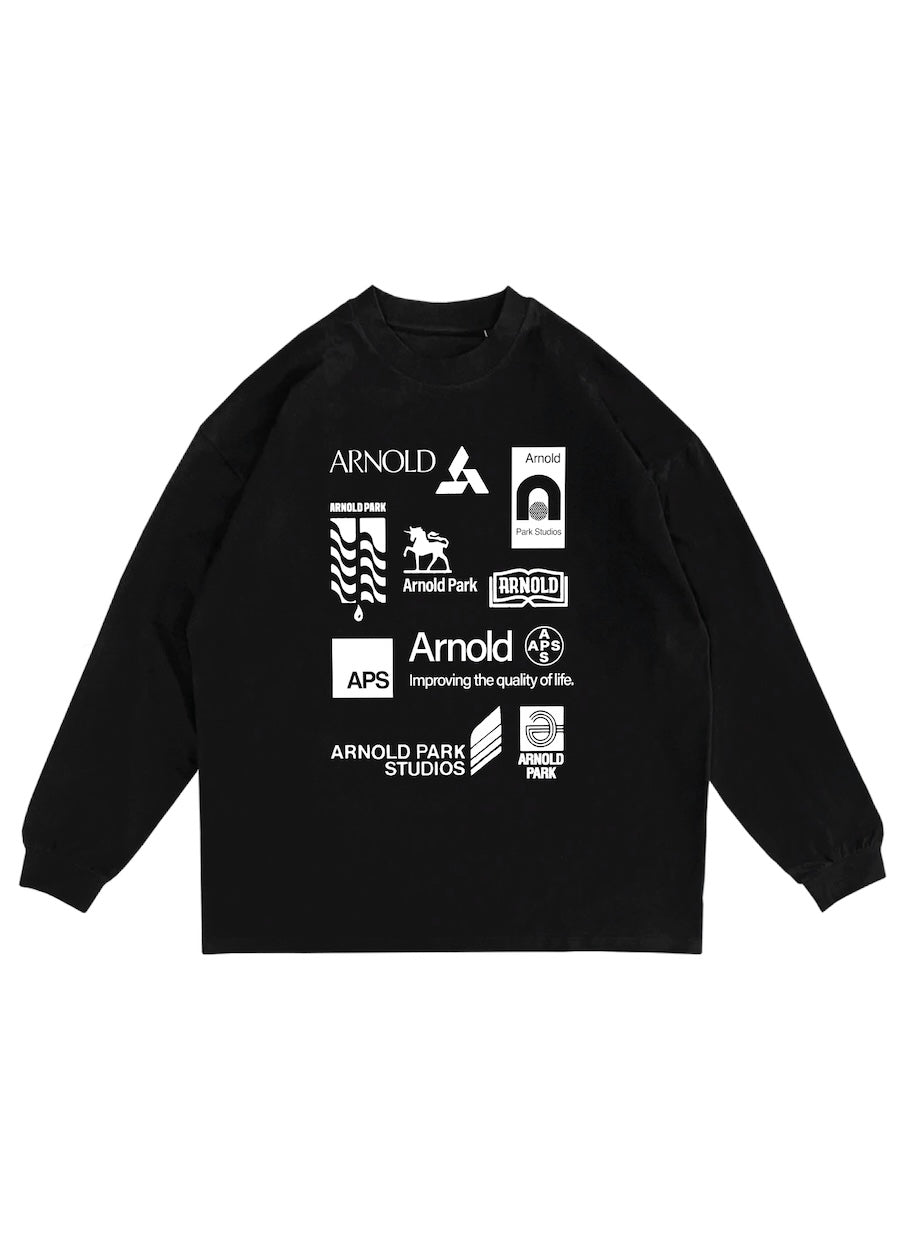 <span style="color: #f50b0b;">Last One</span> ARNOLD PARK STUDIOS / SCIENCE MULTI LOGO LS T BLACK