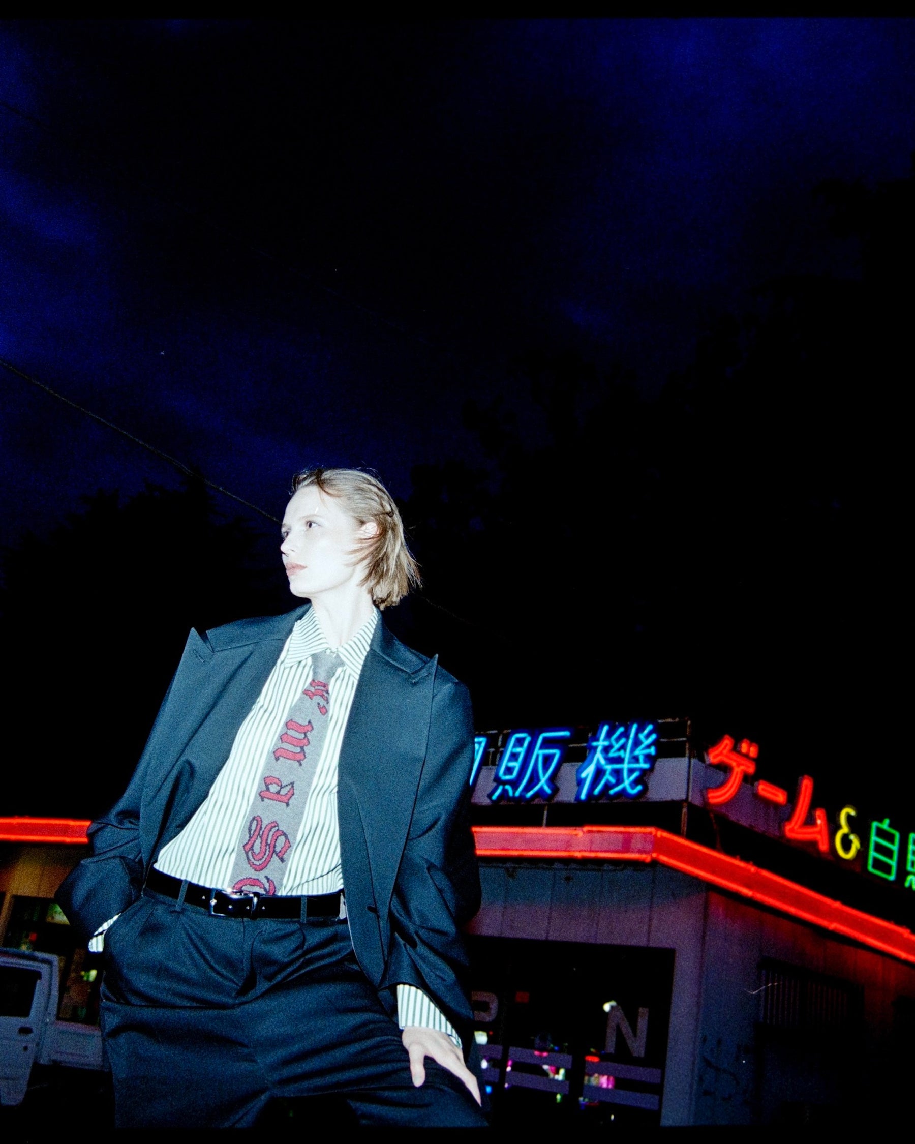 <span style="color: #f50b0b;">Last One</span> TENDER PERSON / STRIPE DRESS SHIRT GREEN STRIPE