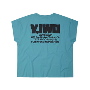 Y,IWO / “Think Big” Cap Sleeve TEAL