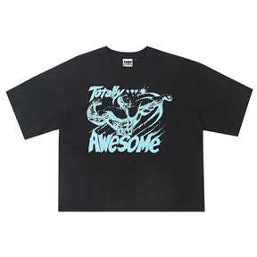 Y,IWO / “Totally Awesome” Crop BLACK