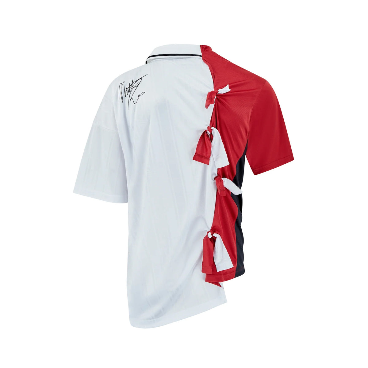 Martine Rose / COLLAGE FOOTBALL TOP WHITE BURGUNDY