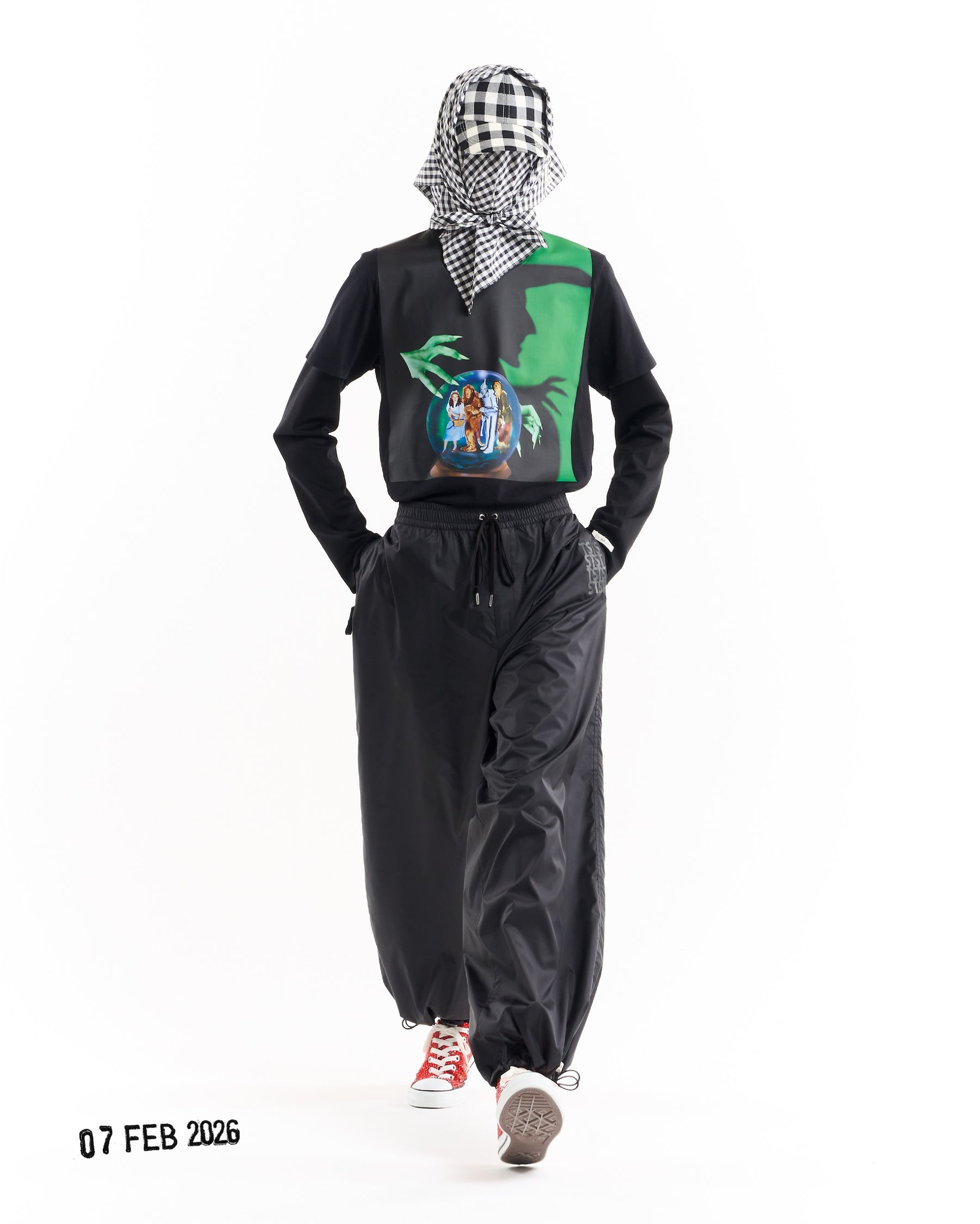 <span style="color: #f50b0b;">Last One</span> TSTS / RECYCLED POLYESTER WIND PANTS BLACK
