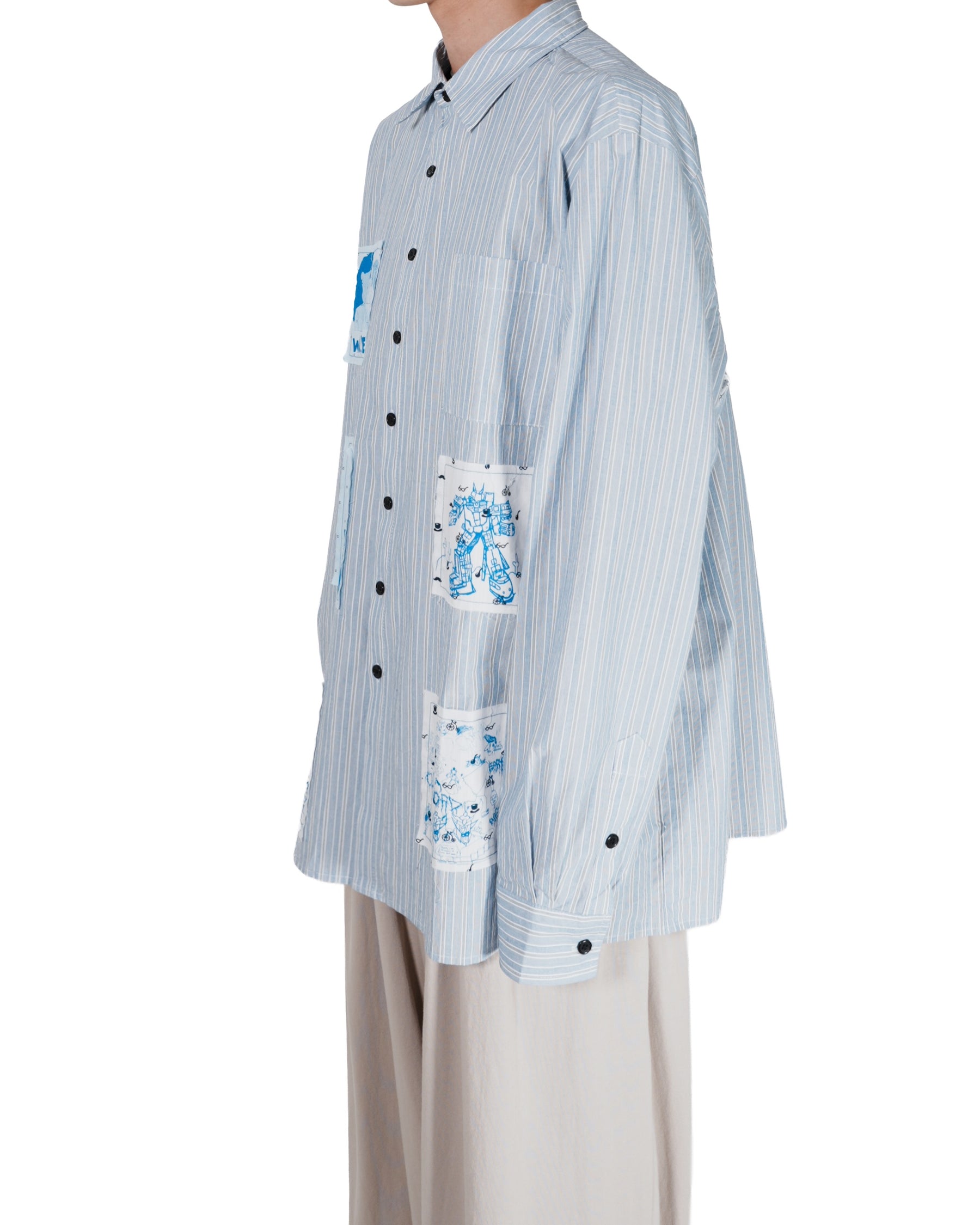 WESTFALL / PATCHES SHIRT BLUE STRIPE