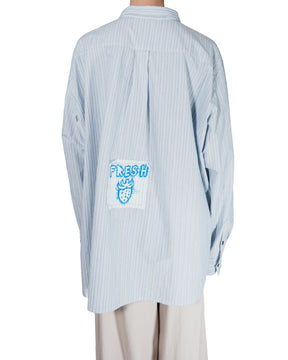 WESTFALL / PATCHES SHIRT BLUE STRIPE