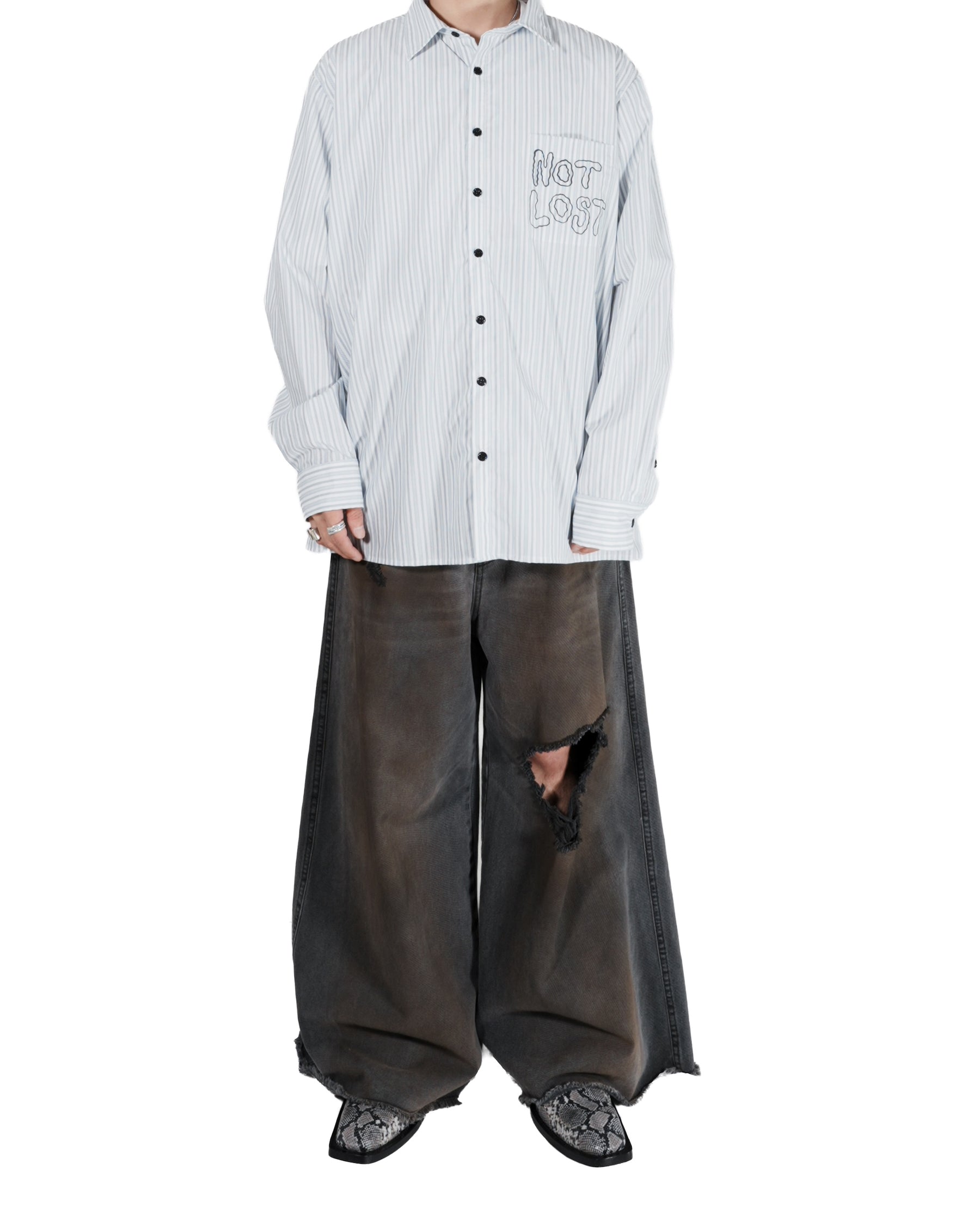 WESTFALL / NOT LOST SHIRT WHITE STRIPE