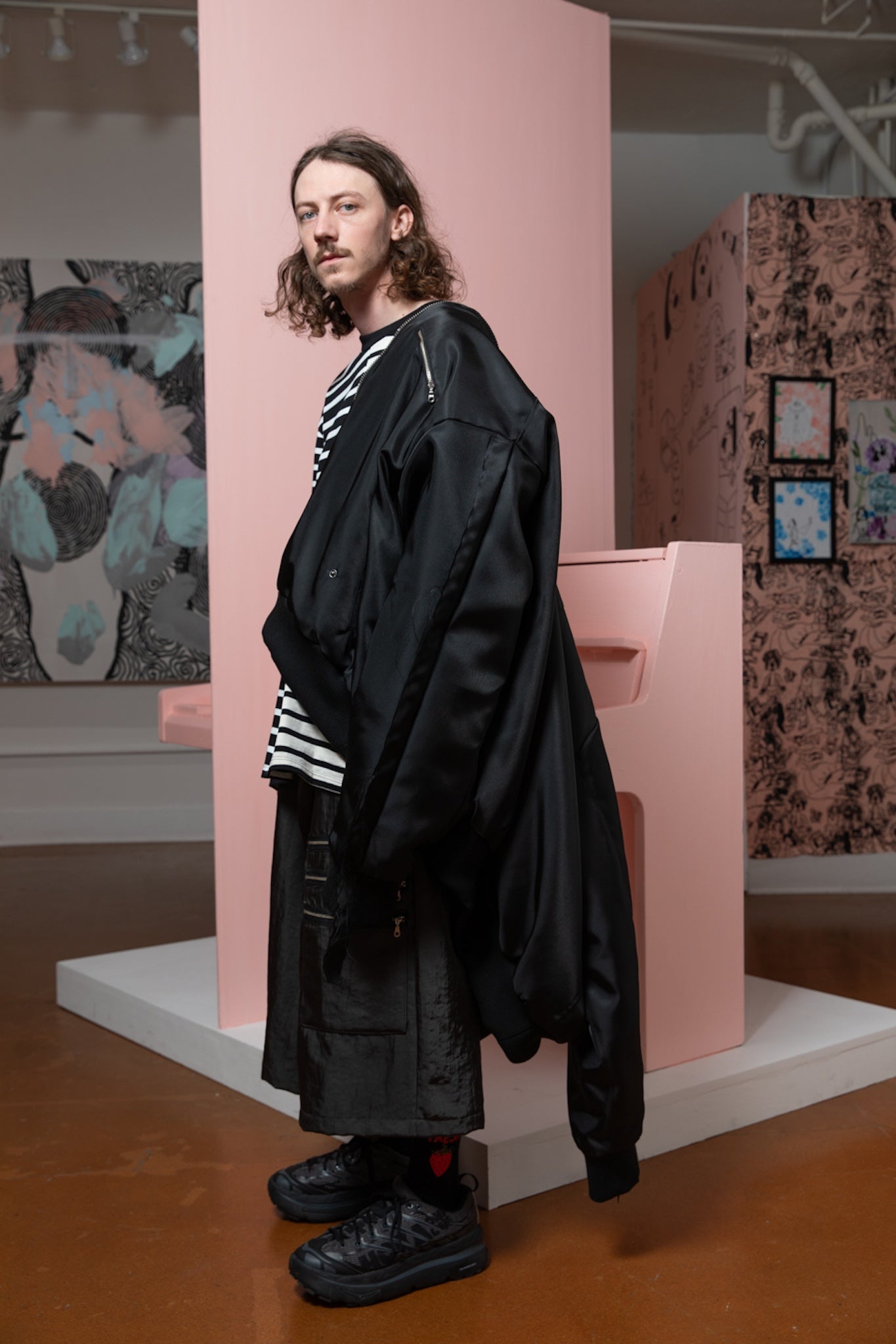 <span style="color: #ff2a00;">Last One</span> WESTFALL / MOHAWK SLEEVE BOMBER LS BLACK