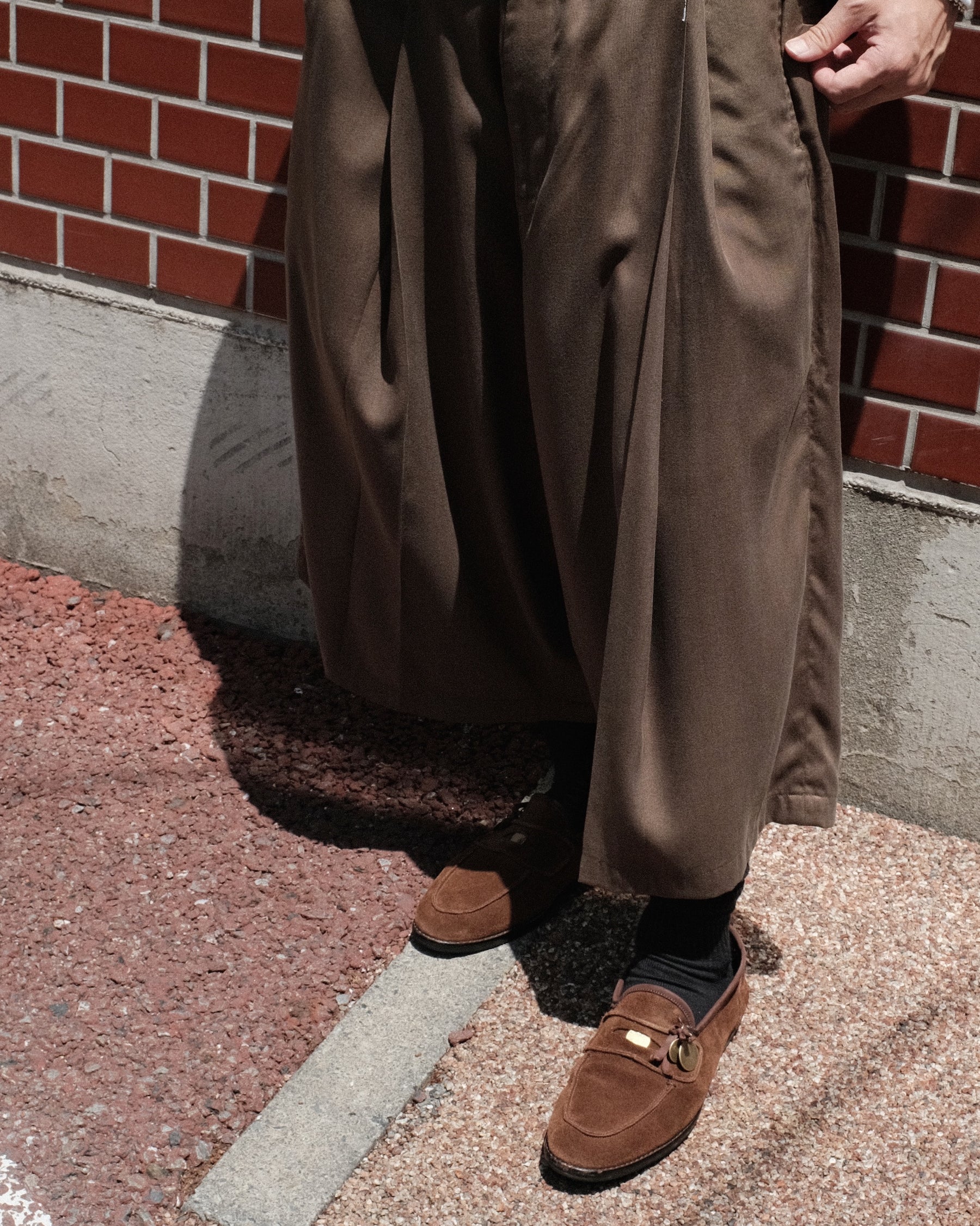 WHATEVERWORKS / JUMBO DRAWCORD SHORTS GREEN_3