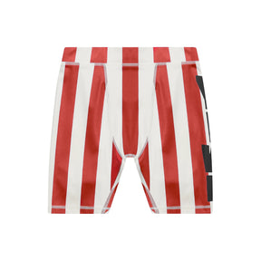 <span style="color: #f50b0b;">Last One</span> Y,IWO / Hardware Striped Front Panel Bike Shorts RED STRIPE