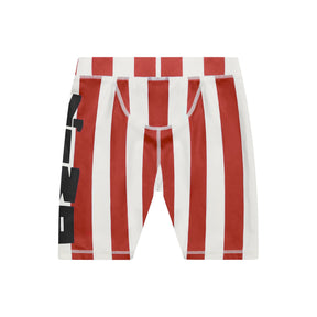 <span style="color: #f50b0b;">Last One</span> Y,IWO / Hardware Striped Front Panel Bike Shorts RED STRIPE