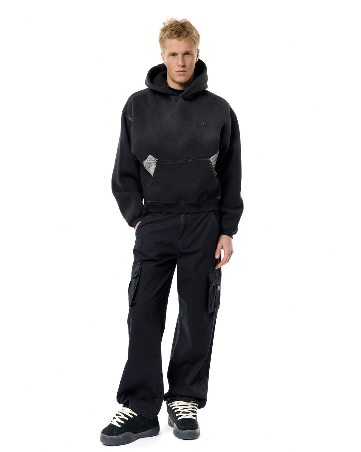 ERL / UNISEX MONEY HOODIE KNIT BLACK