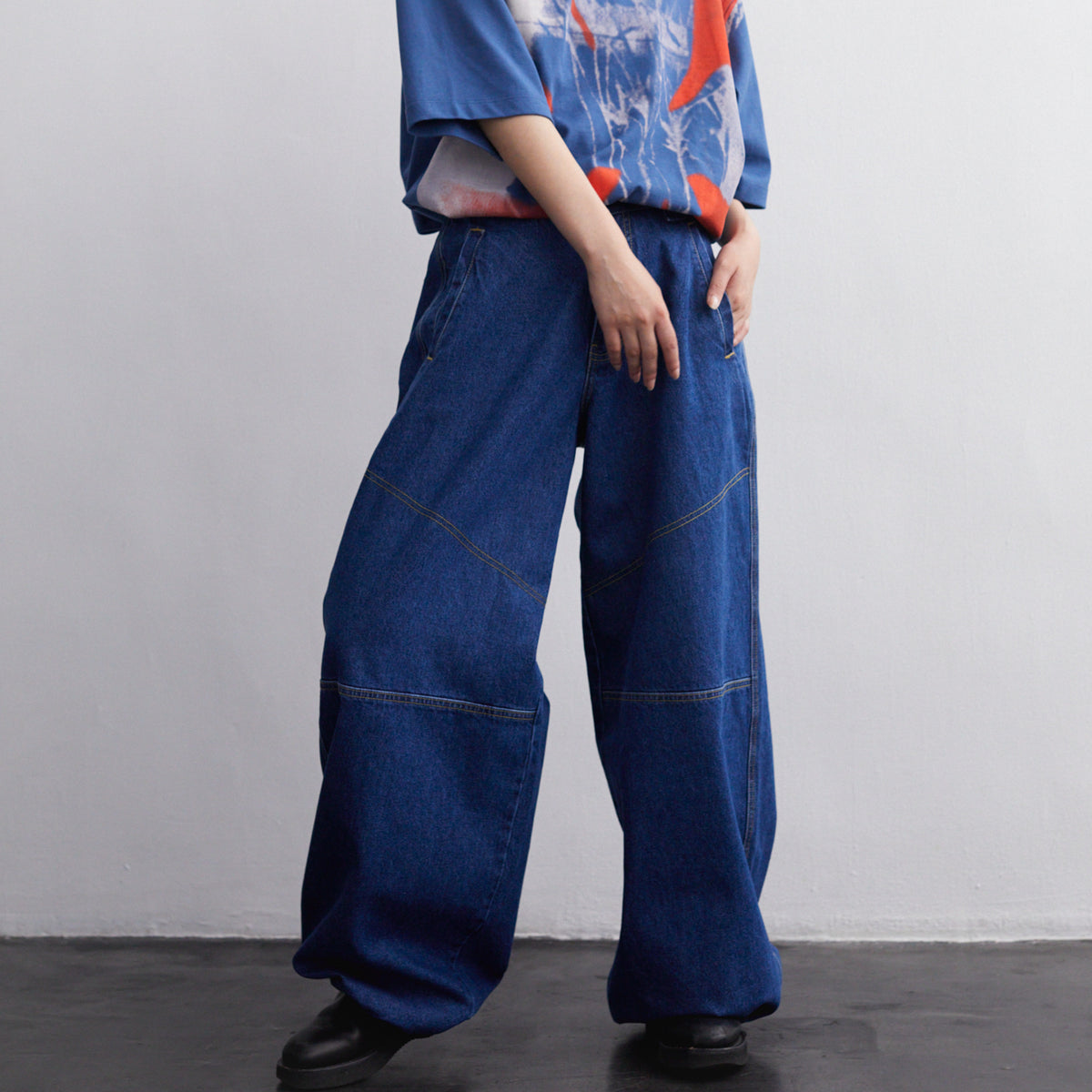 WILLY CHAVARRIA / RAVER PANT WASHED BLUE DENIM
