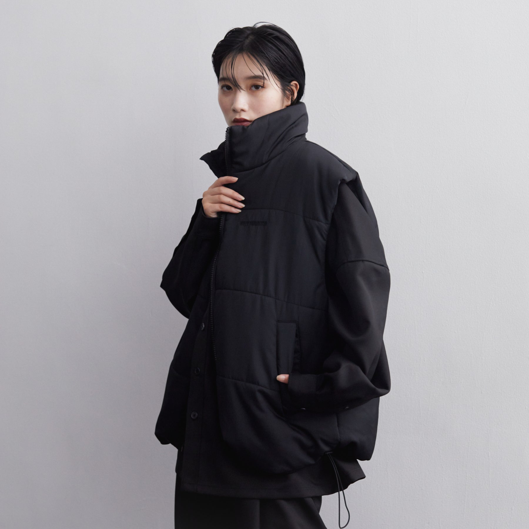 WILLY CHAVARRIA / DROOPY PUFF VEST BLACK