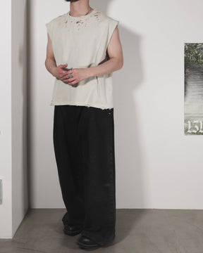 【EXCLUSIVE】TEPPEI FURUYAMA / NO SLEEVE T-SHIRT L.GREEN