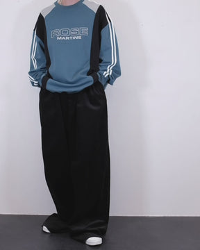 <span style="color: #f50b0b;">Last One</span> Martine Rose / PANELLED SWEATSHIRT BLUE AGEAN ROSE OUTLINE