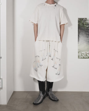 TEPPEI FURUYAMA / CRASH HALF SLEEVE T-SHIRT BEIGE