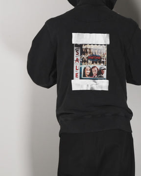 Martine Rose / HOODED ZIP CREW BLACK WASHED