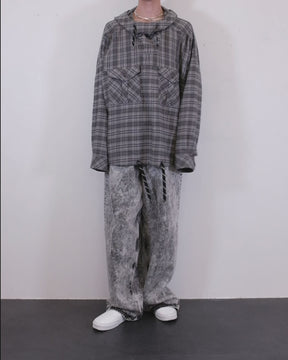 <span style="color: #f50b0b;">Last One</span> Martine Rose / HOODED SHIRT GREY CHECK