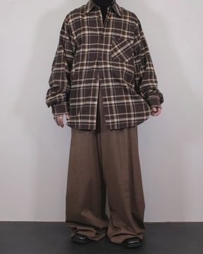 <span style="color: #f50b0b;">Last One</span> Martine Rose / EXTREME WIDE LEG TAILORED TROUSER BROWN