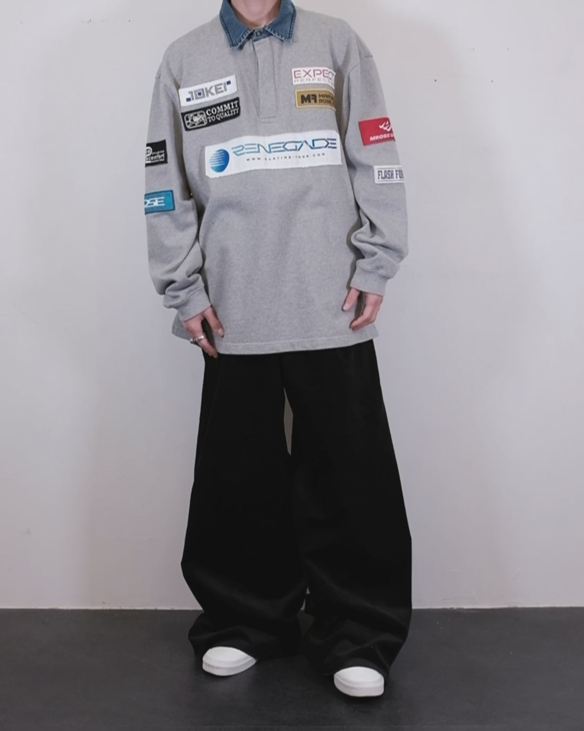 <span style="color: #f50b0b;">Last One</span> Martine Rose / RUGBY POLO GREY MARL