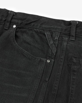 ROTOL / Triple Seams 6P Denim Shorts Damage BLACK