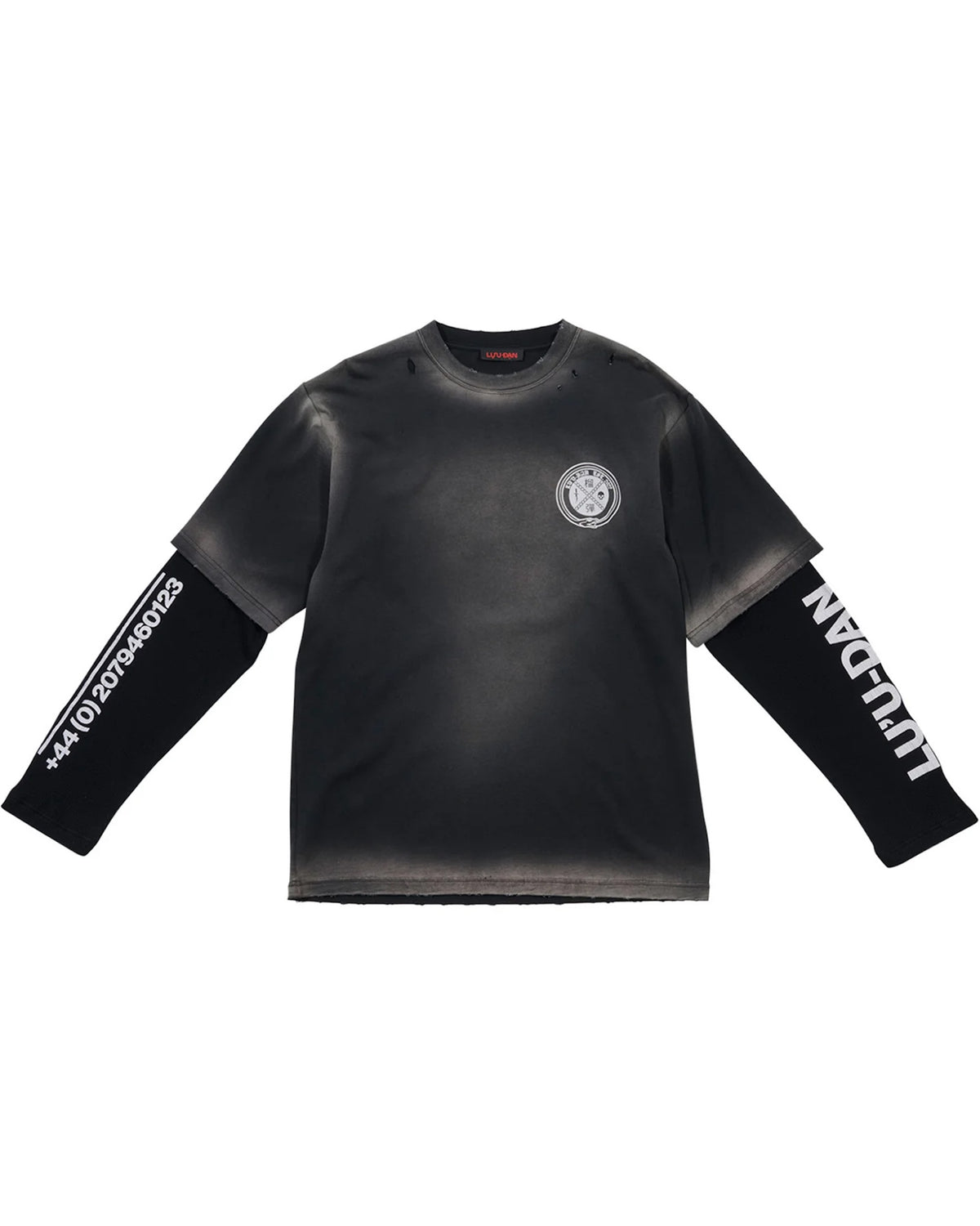 【Pre-Order】LU'U DAN / DOUBLE DECK TEE CORRODED BLACK