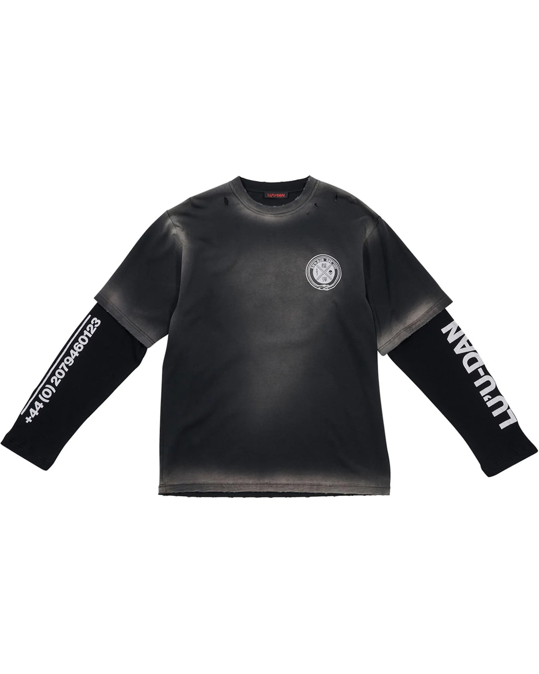 【Pre-Order】LU'U DAN / DOUBLE DECK TEE CORRODED BLACK