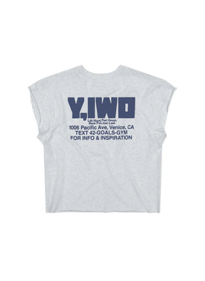 Y,IWO / Hardwear Cropped Cap Sleeve Tees HEATHER GREY