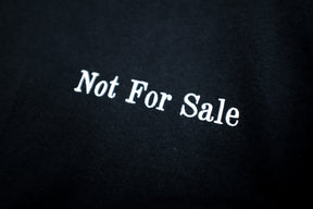 CCTB / NOT FOR SALE T  Community Center Tokyo Branch初のオリジナルアイテム。某ボディのHeritage 7oz. Jersey T-Shirtを使用。胸に「Not For Sale」の刺繍。BLACKボディにはWHITEで施しています。刺繍画像。