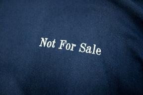 CCTB / NOT FOR SALE T  Community Center Tokyo Branch初のオリジナルアイテム。某ボディのHeritage 7oz. Jersey T-Shirtを使用。胸に「Not For Sale」の刺繍。NAVYボディにはWHITEで施しています。刺繍画像。