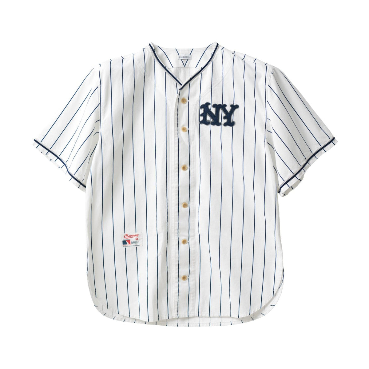 WILLY CHAVARRIA ウィリーチャバリア GONZALES BASEBALL SHIRT ベースボールシャツ  ブルー L Last One WILLY CHAVARRIA / GONZALES BASEBALL SHIRT WHITE