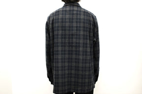<span style="color: #ff2a00;">Last One</span> WILLY CHAVARRIA / MADERA WOOLEN SHIRT GREY PLAID SHOW PIECE