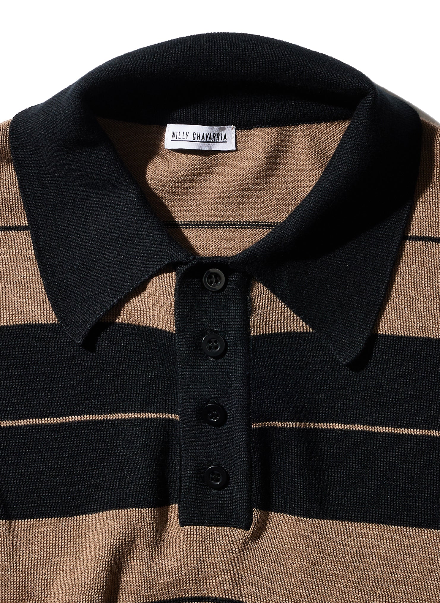 <span style="color: #f50b0b;">Last One</span> WILLY CHAVARRIA / CHARLIE BROWN STRIPE SWEATER POLO BLACK & BROWN