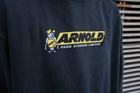 <span style="color: #ff2a00;">Last One</span> ARNOLD PARK STUDIOS / PERFORMANCE PLUMBING LOGO HOODIE FADED BLACK