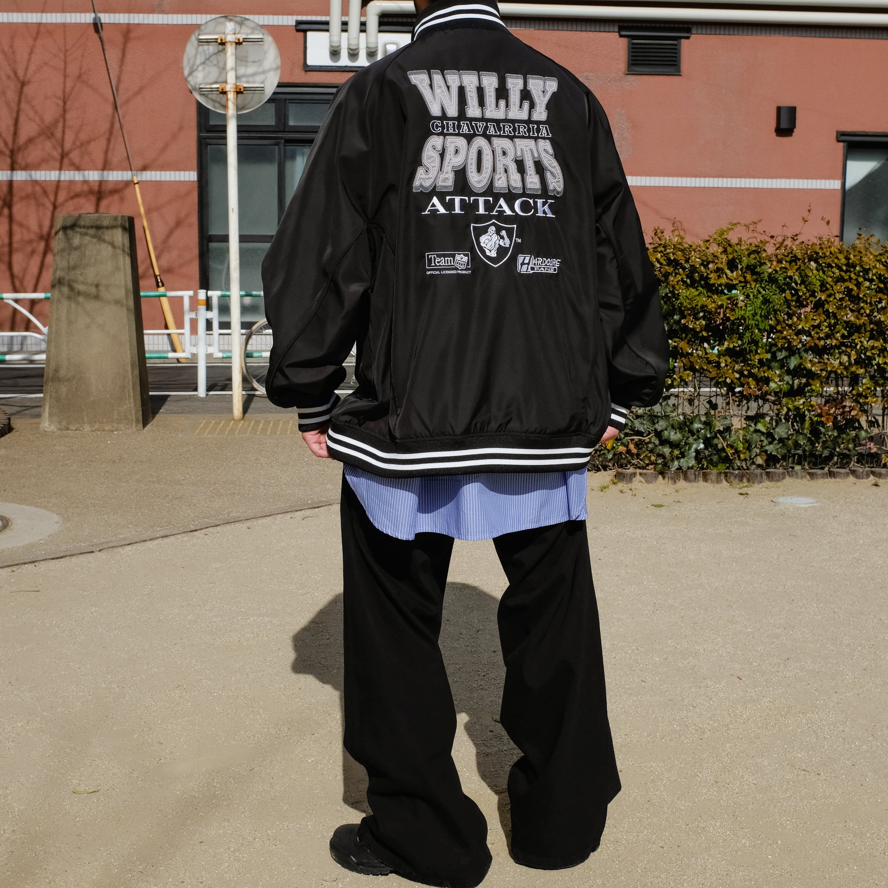 WILLY CHAVARRIA / STADIUM JACKET RECYCTEX BLACK